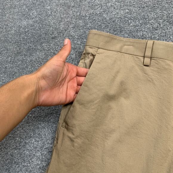 J Crew Pants Mens 34 Parchment Cotton Blend Ludlow SLIM Stretch Chino Flat Front - Picture 3 of 12